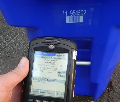 photo of device and trash can