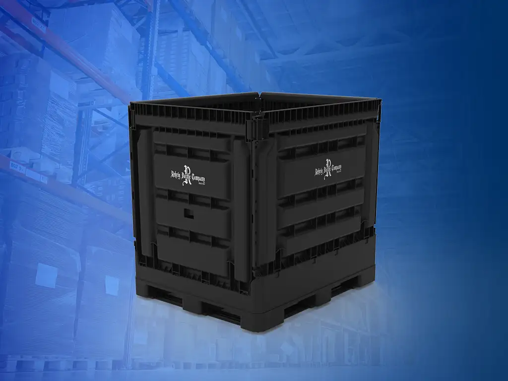 Rehrig Pacific Flex Bin Inside a Warehouse
