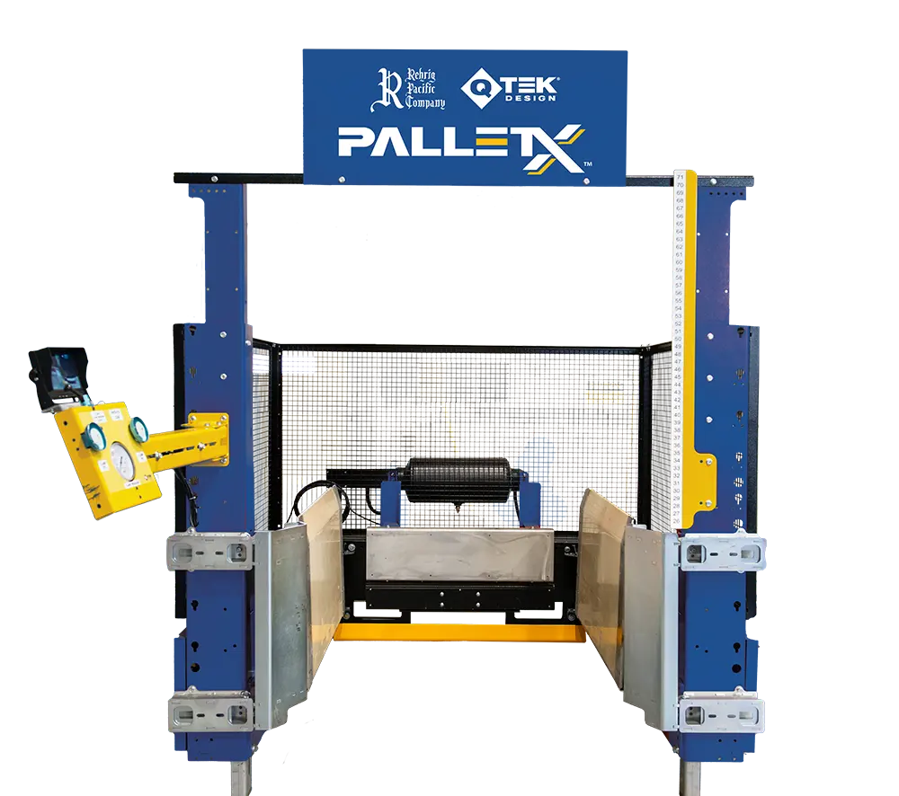 QTEK PalletX low-level pallet exchanger for fast, ergonomic product transfer