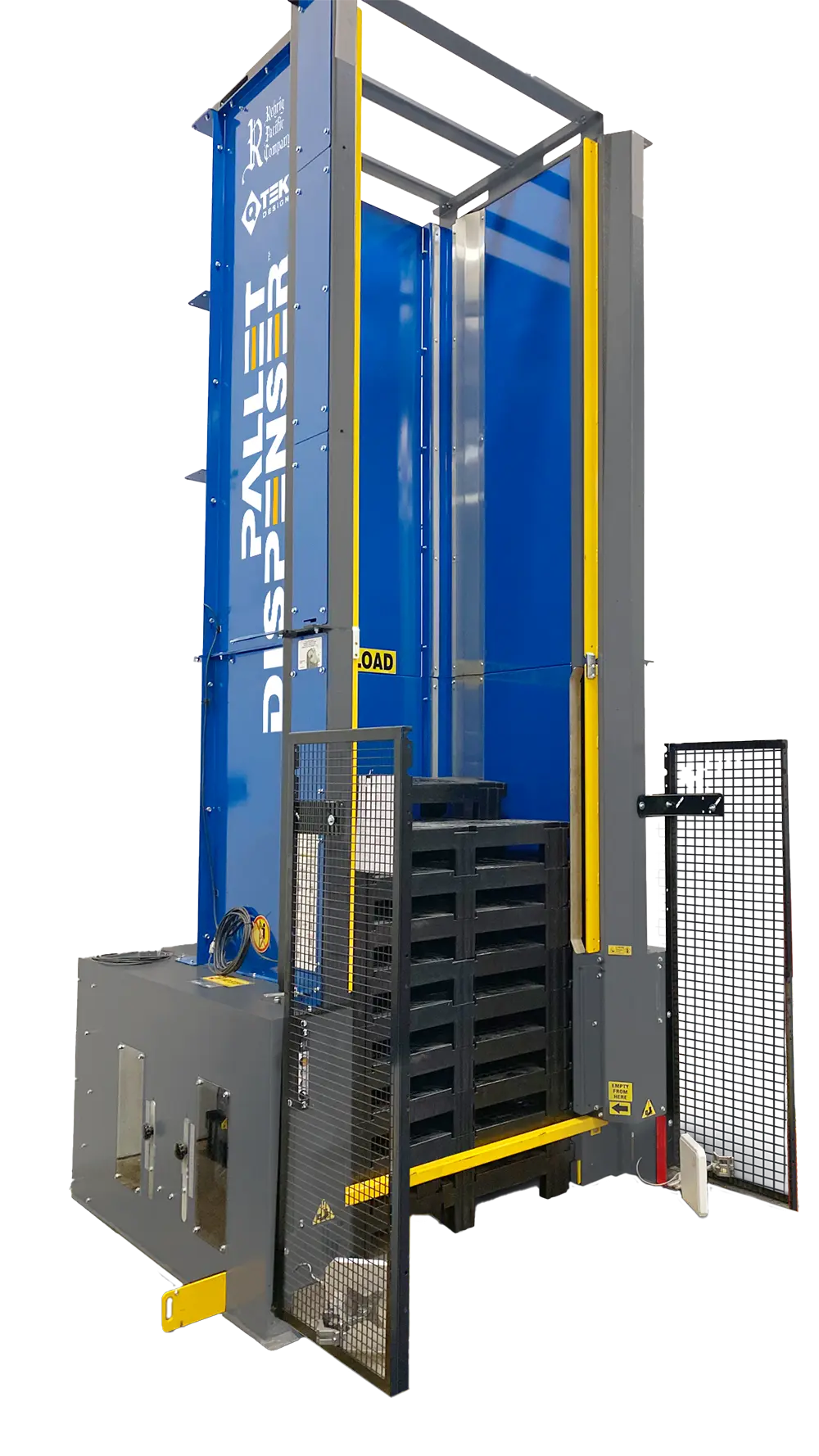 QTEK Pallet Dispenser for efficient, power-free pallet handling